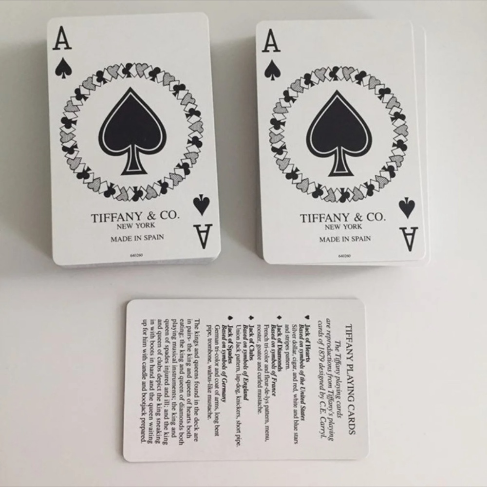 Tiffany & co playing cards